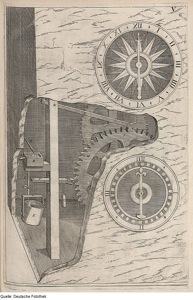 orologio ad acqua in una stampa del '600
